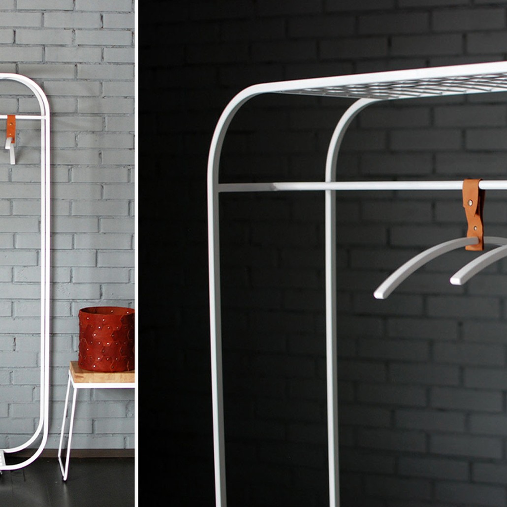 Рейл Ksawery Industrial Metal Rust Clothes Rail
