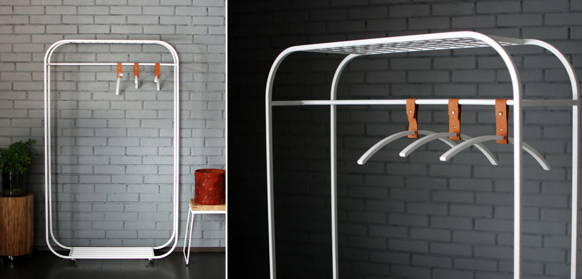 Рейл Ksawery Industrial Metal Rust Clothes Rail