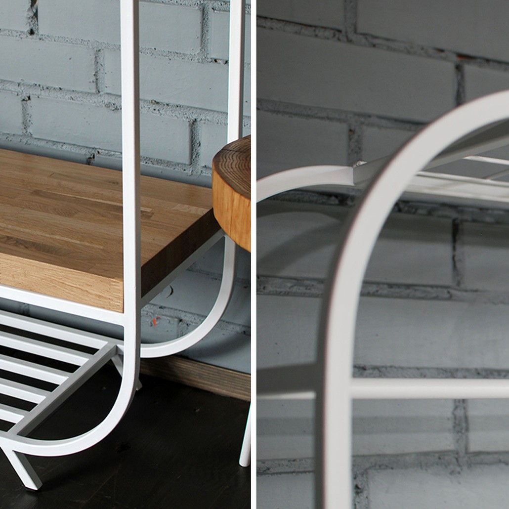 Рейл Lucco Industrial Metal Rust Clothes Rail