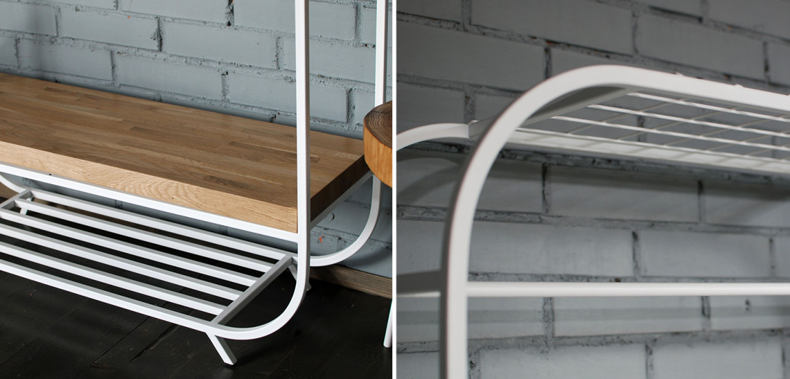 Рейл Lucco Industrial Metal Rust Clothes Rail