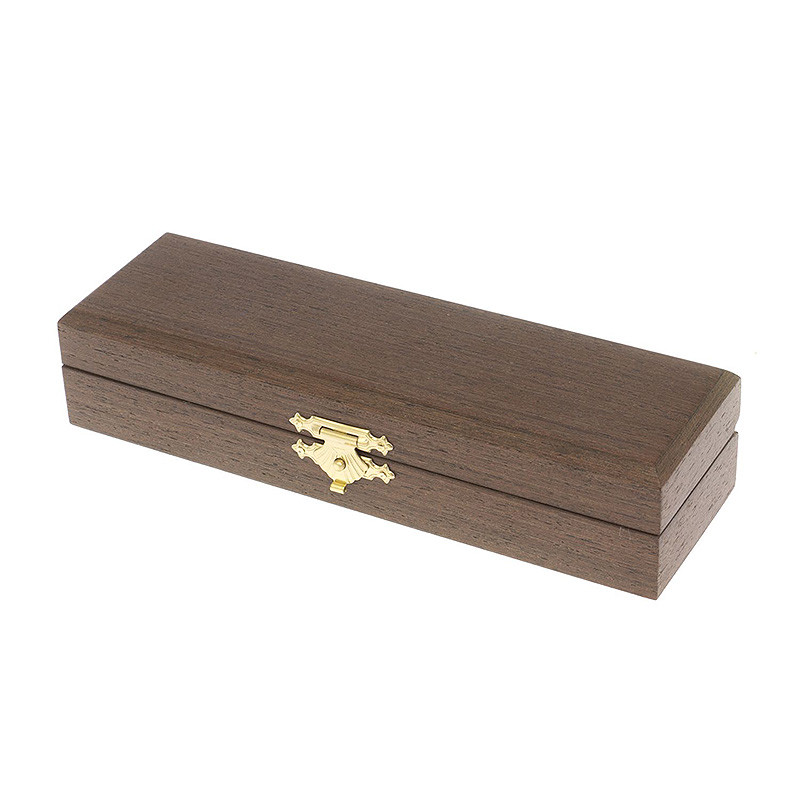 Ручка шариковая металлическая с гравировкой и красным фианитом в деревянной коробке Metal Pens