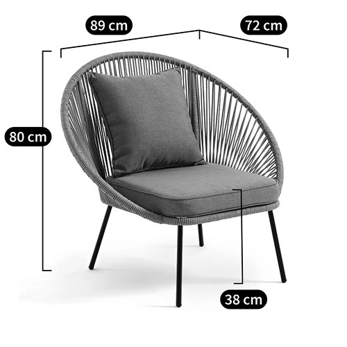 Садовое кресло Аcapulco Grey Chair