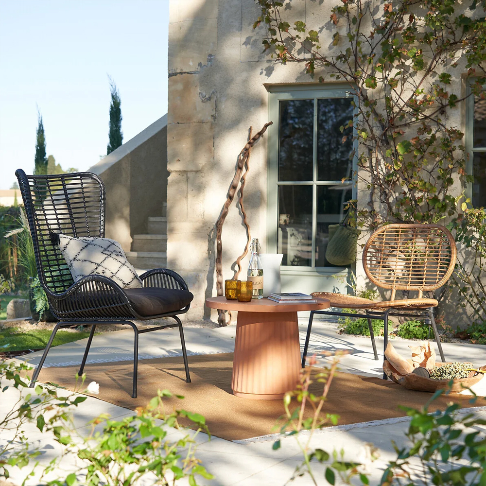 Садовое кресло из искусственного ротанга Mills Rattan Wicker Chair