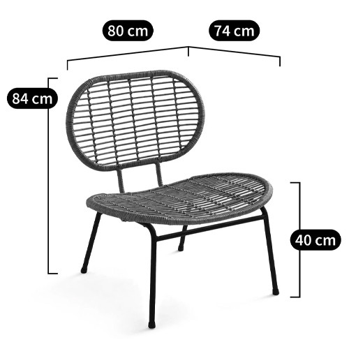 Садовое кресло из искусственного ротанга Mills Rattan Wicker Chair