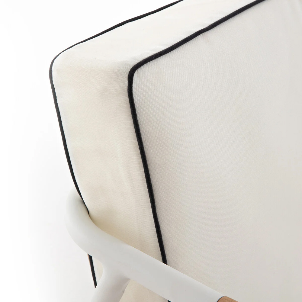 Садовый 2-х местный диван с подлокотниками из тика White