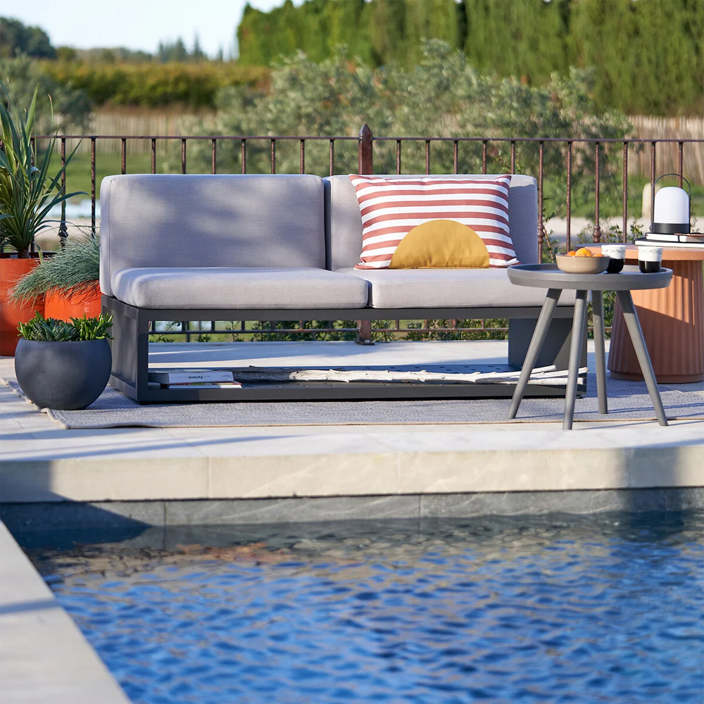 Садовый диван на каркасе из алюминия Petro