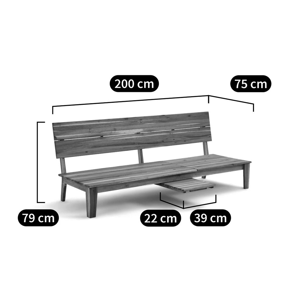 Садовый диван-трансофрмер Kate серый