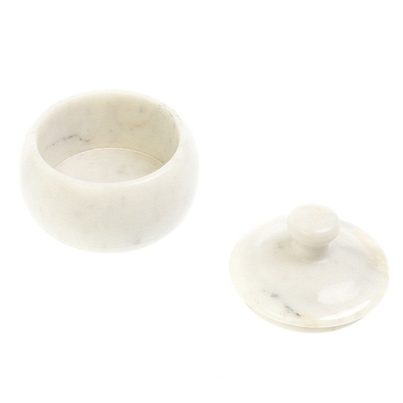 Сахарница из натурального камня Мрамор Белый Stone Sugar Bowls