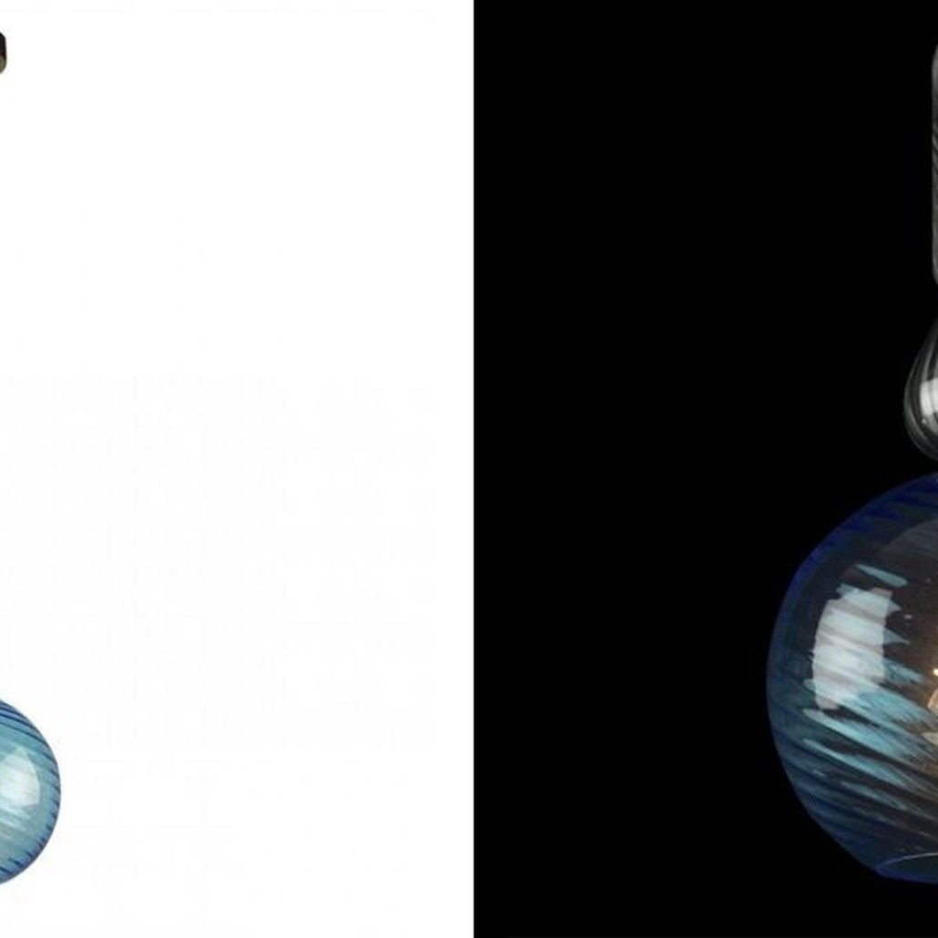 Светильник Flauti Blue Ball D20 см