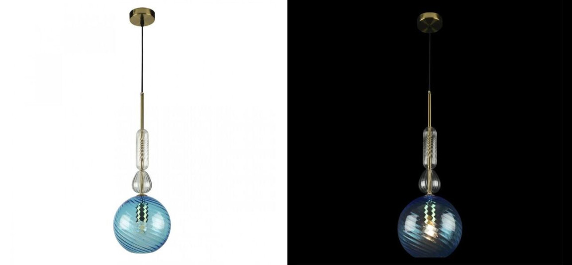 Светильник Flauti Blue Ball D20 см