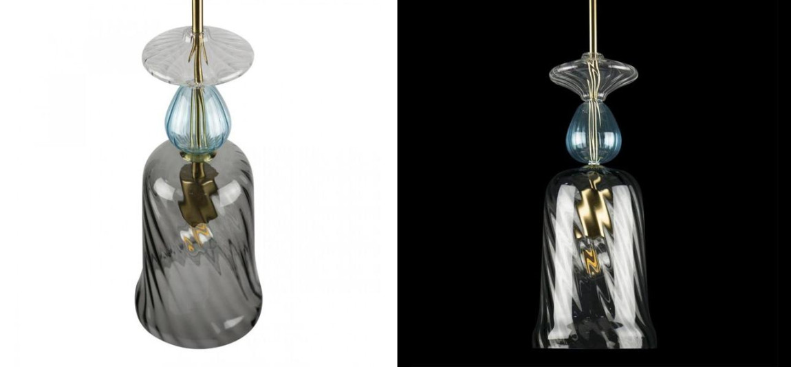 Светильник Flauti Grey Blue D16 см