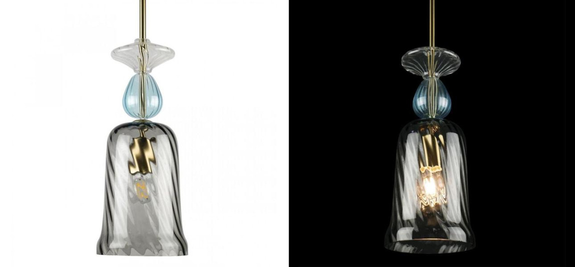 Светильник Flauti Grey Blue D16 см