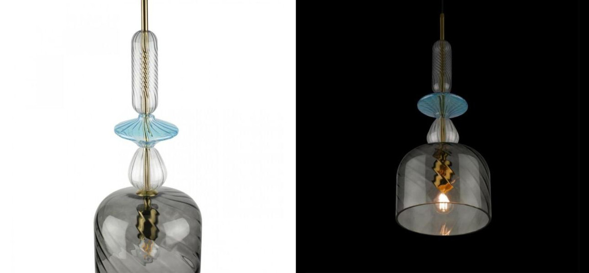 Светильник Flauti Grey Blue D20 см