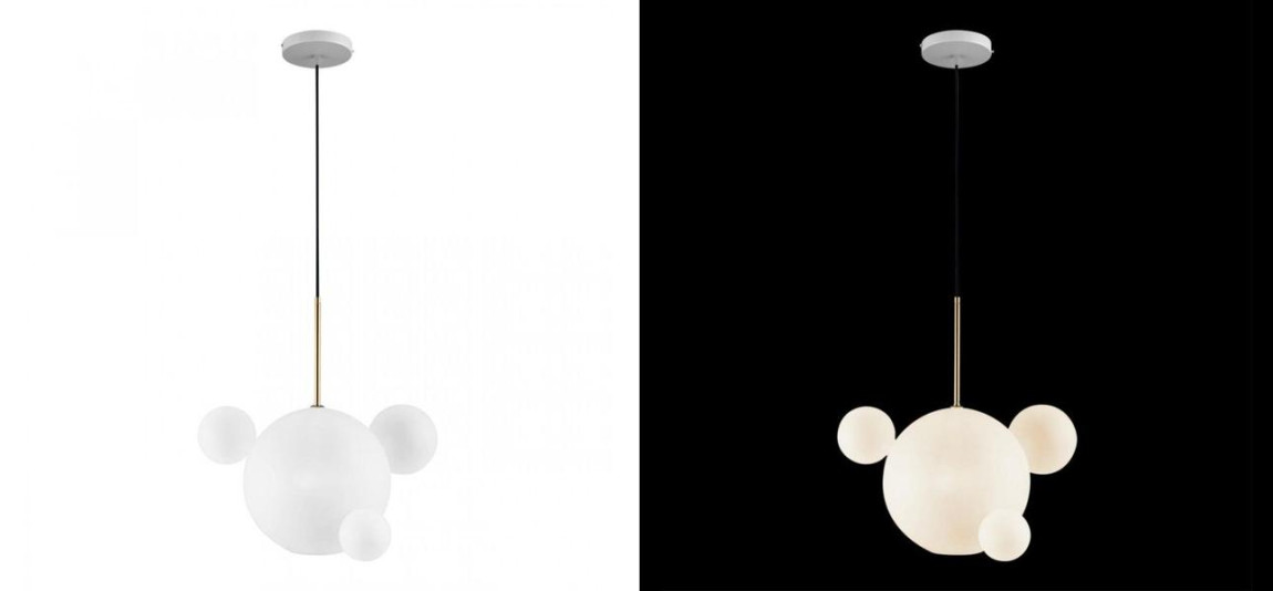 Светильник Giopato & Coombes Bollr Pendant 4 BUBBLE LAMP матовое белое стекло