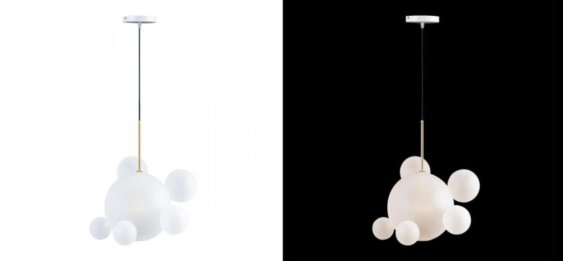 Светильник Giopato & Coombes Bollr Pendant 6 BUBBLE LAMP матовое белое стекло