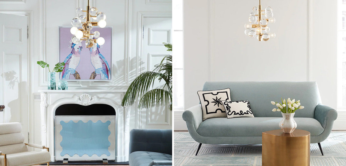 Светильник Jonathan Adler GLOBO FIVE-LIGHT CHANDELIER Clear