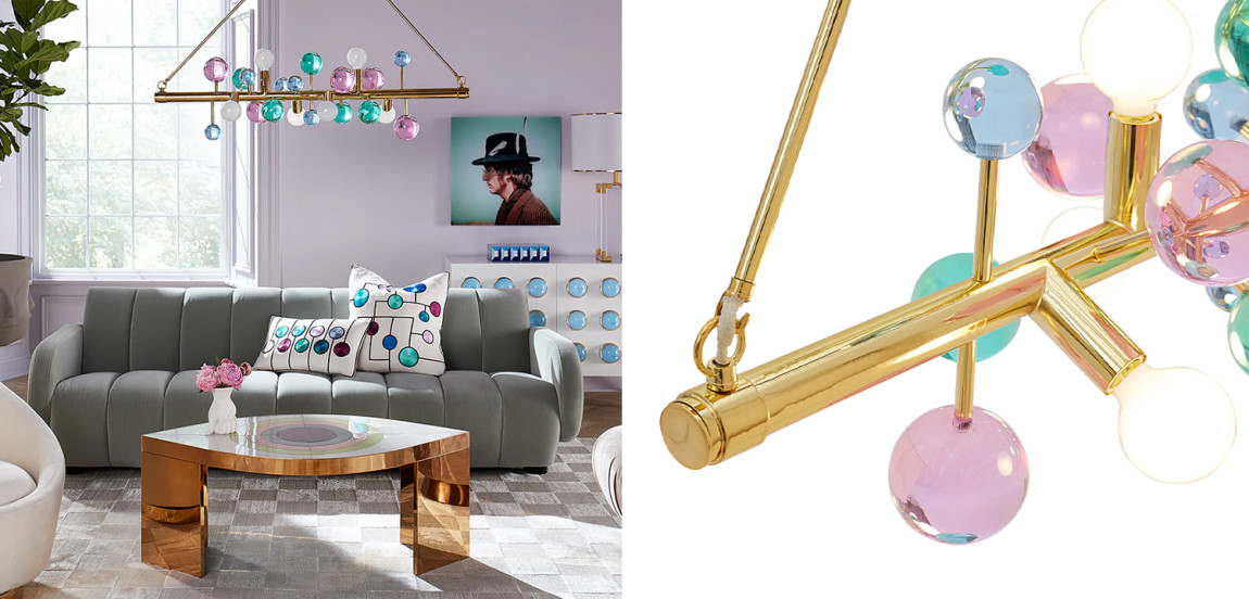 Светильник Jonathan Adler GLOBO SIX-LIGHT LINEAR CHANDELIER Multi