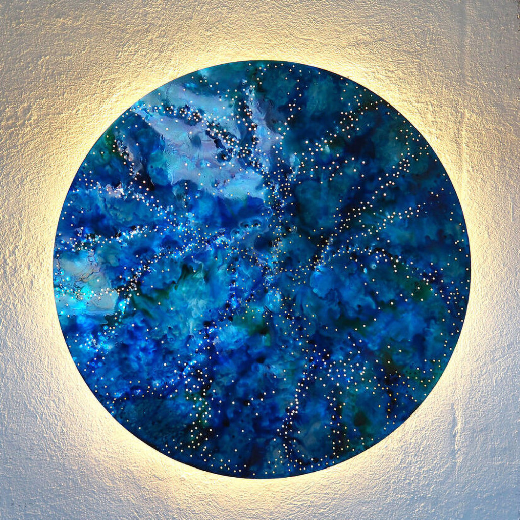 Светильник настенный «Голубая Планета»