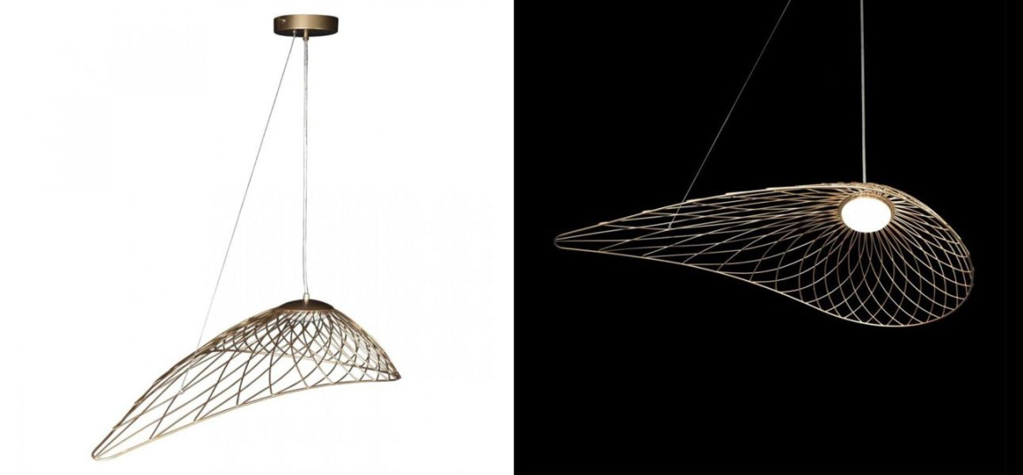 Светильник подвесной Friture Vertigo Pendant Gold 75 см