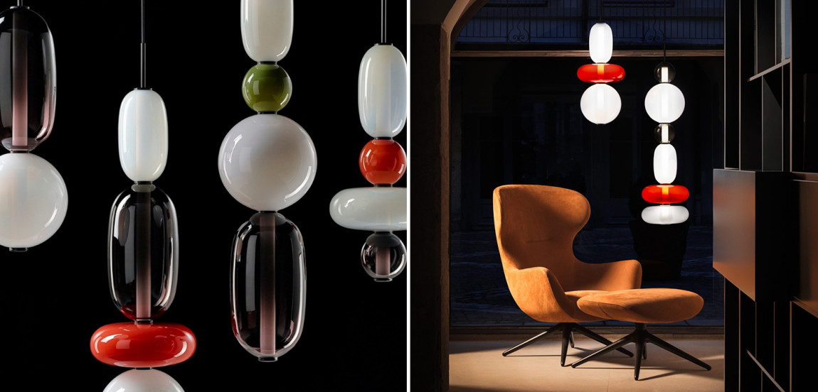 Светильник подвесной Pebbles С в стиле Bomma