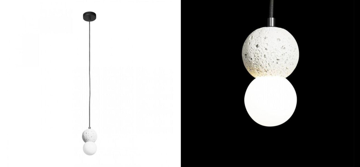 Светильник подвесной Sea foam White диаметр 10