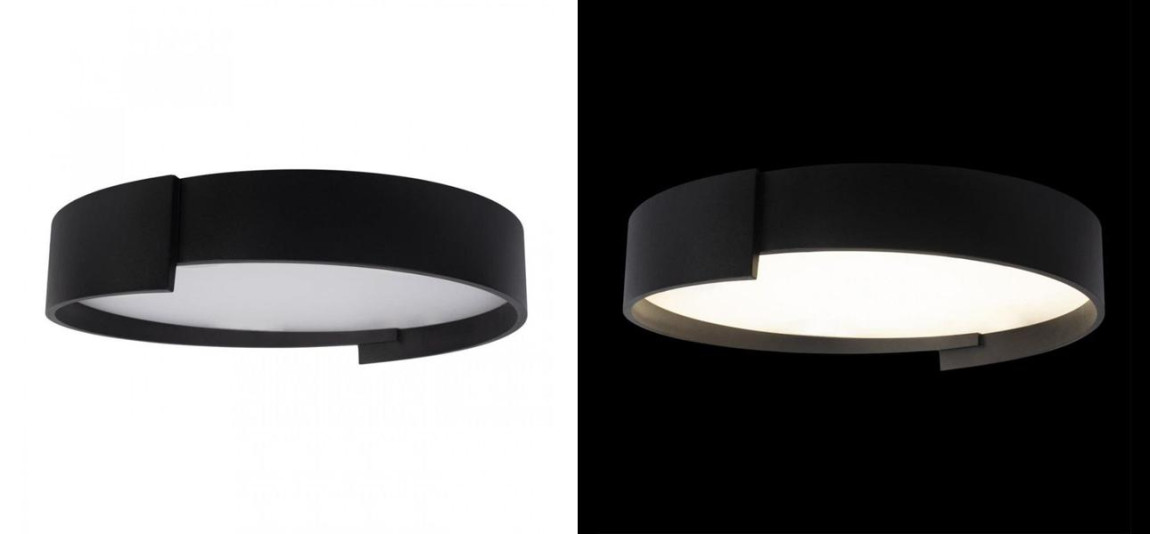 Светильник потолочный круглый Assol cup Black диаметр 50