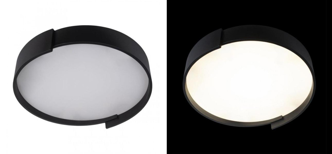 Светильник потолочный круглый Assol cup Black диаметр 50