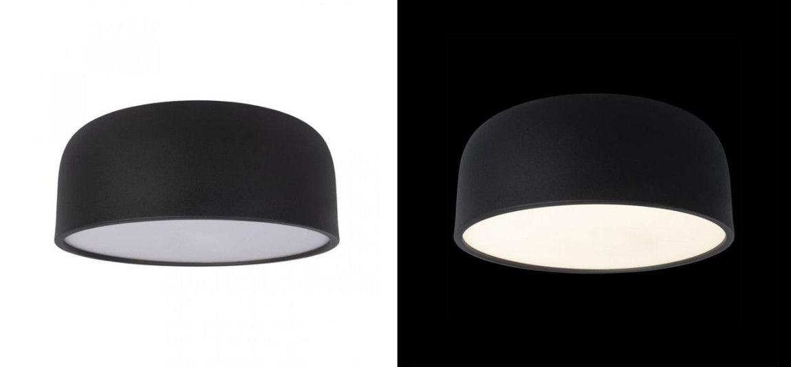 Светильник потолочный круглый Color cup Black