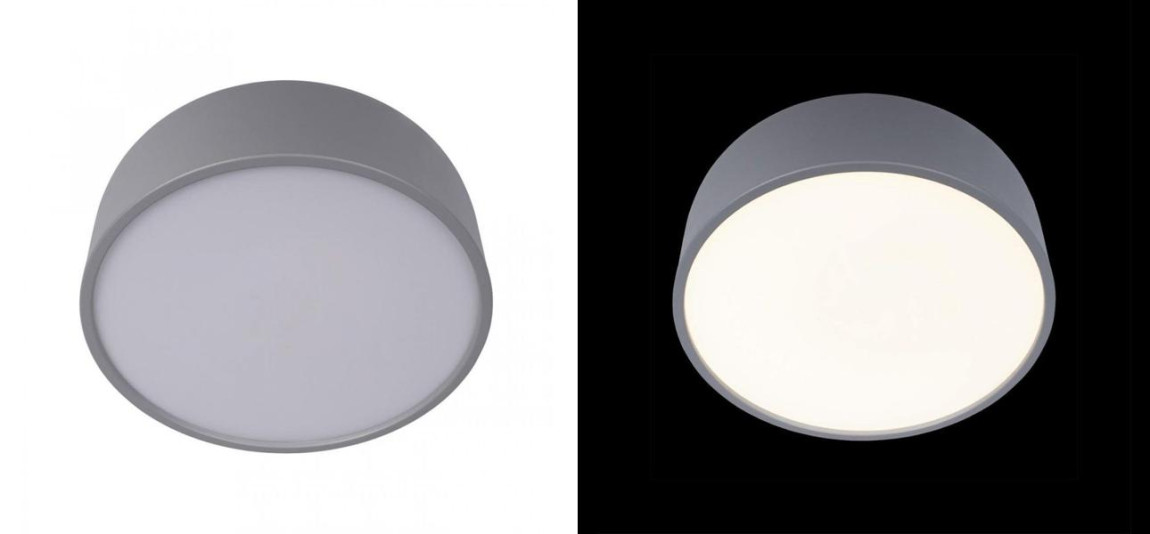 Светильник потолочный круглый Color cup Gray