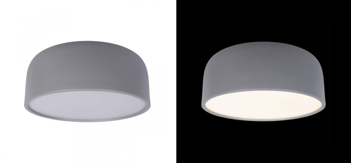 Светильник потолочный круглый Color cup Gray