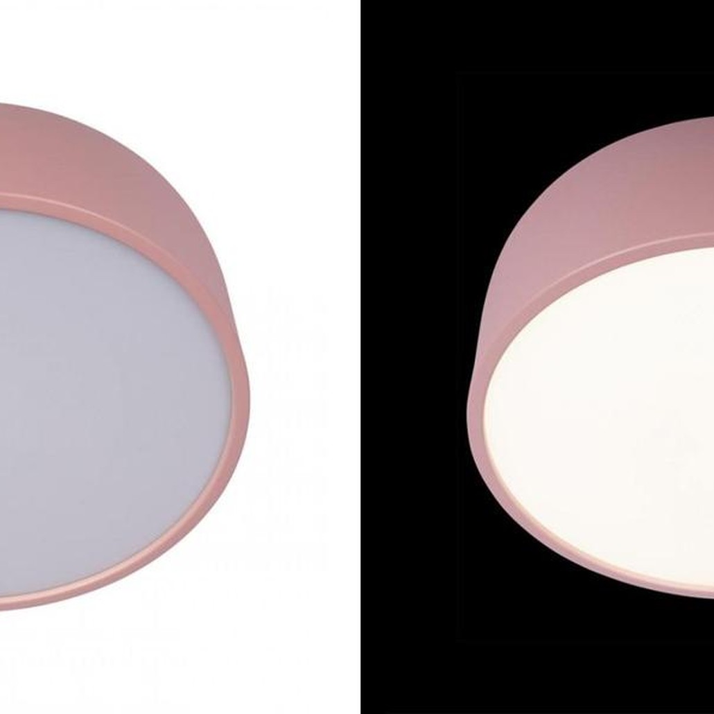 Светильник потолочный круглый Color cup Pink