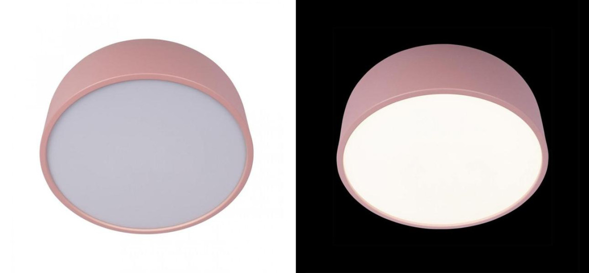 Светильник потолочный круглый Color cup Pink