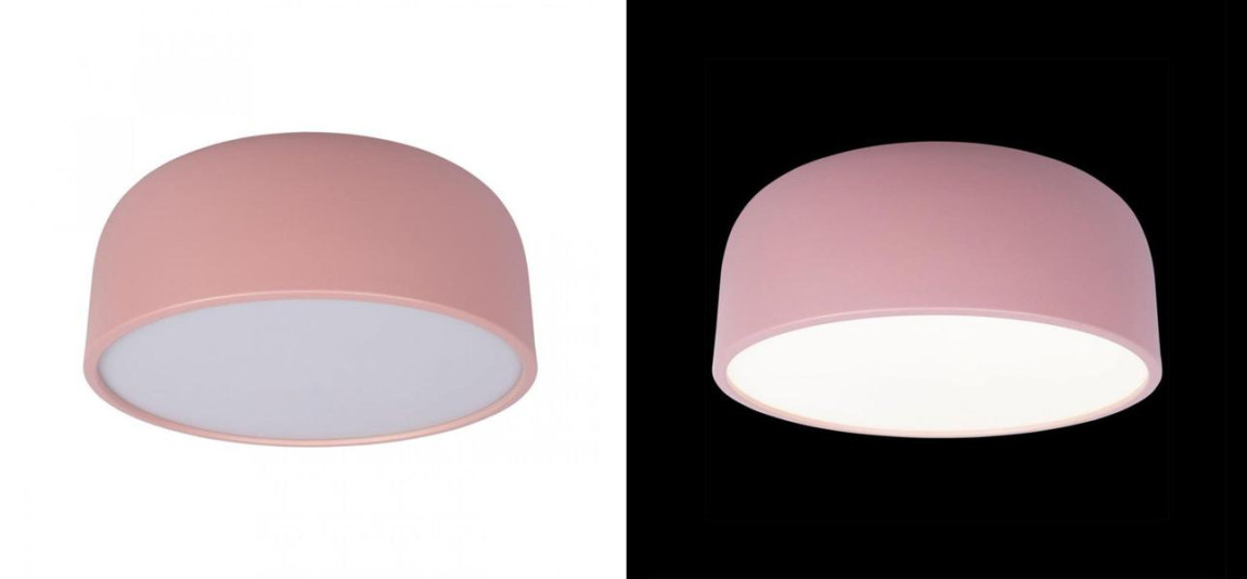 Светильник потолочный круглый Color cup Pink