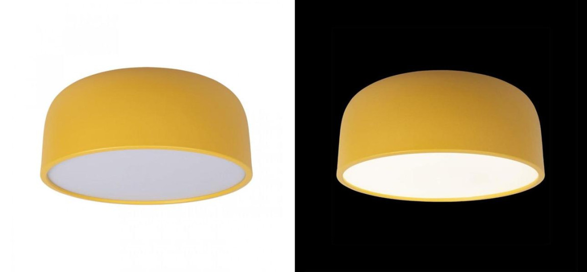 Светильник потолочный круглый Color cup Yellow
