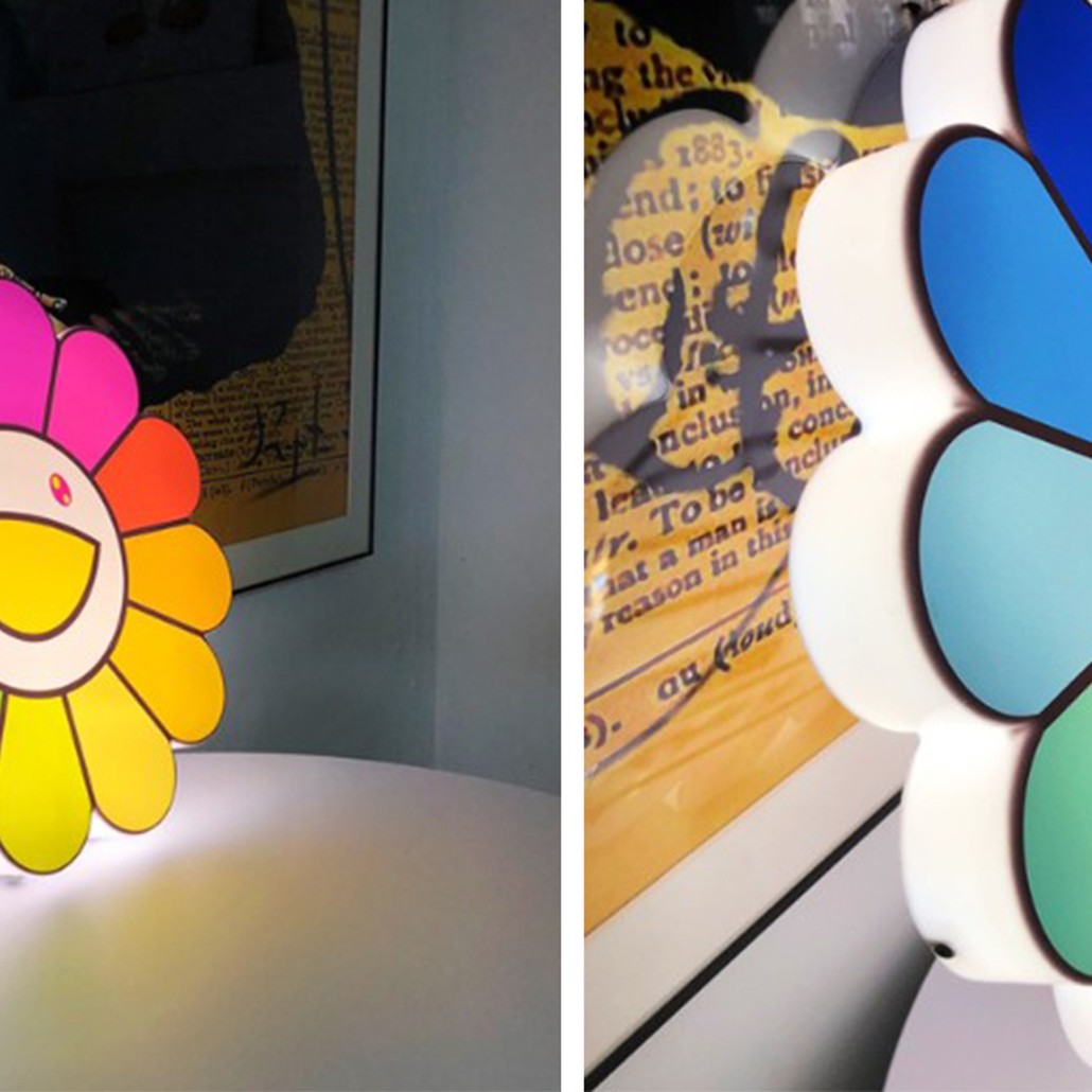 Светильник разноцветный подсолнух Takashi Murakami 1