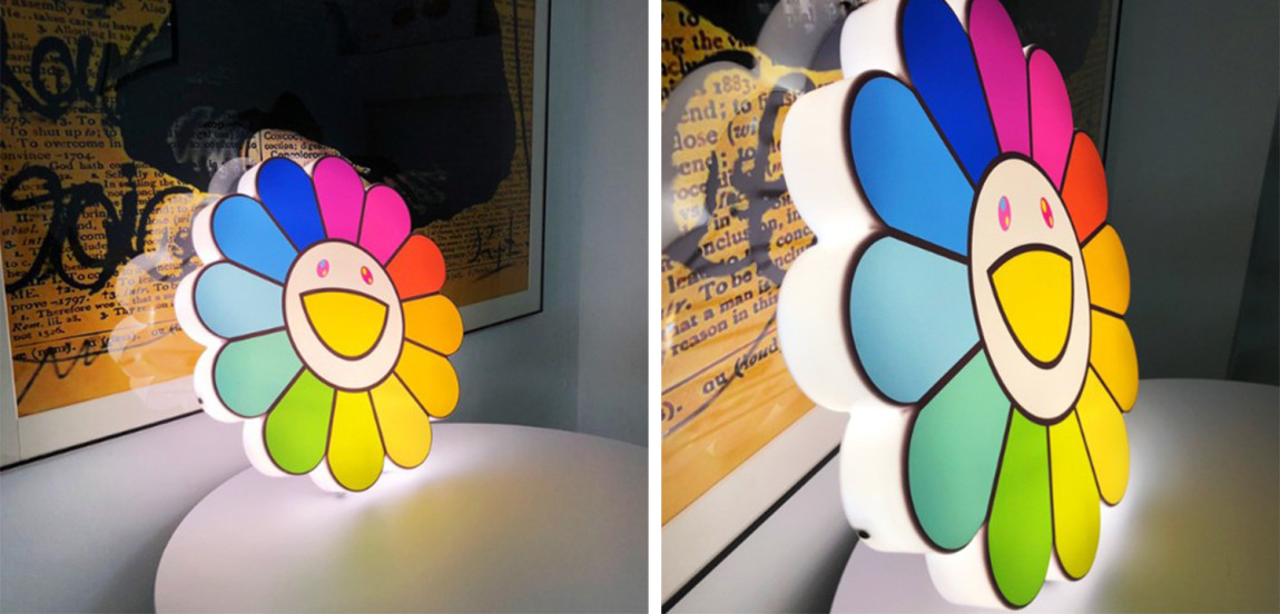 Светильник разноцветный подсолнух Takashi Murakami 1