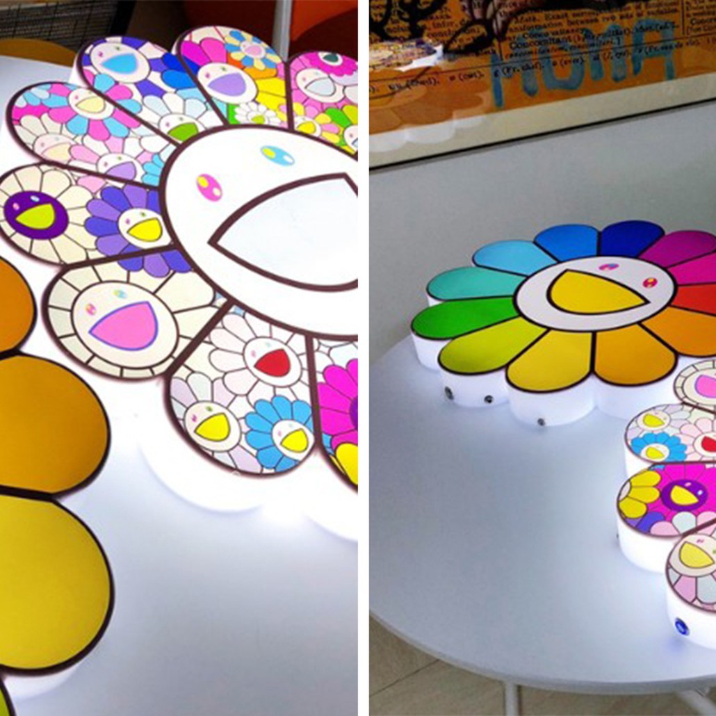 Светильник разноцветный подсолнух Takashi Murakami 2