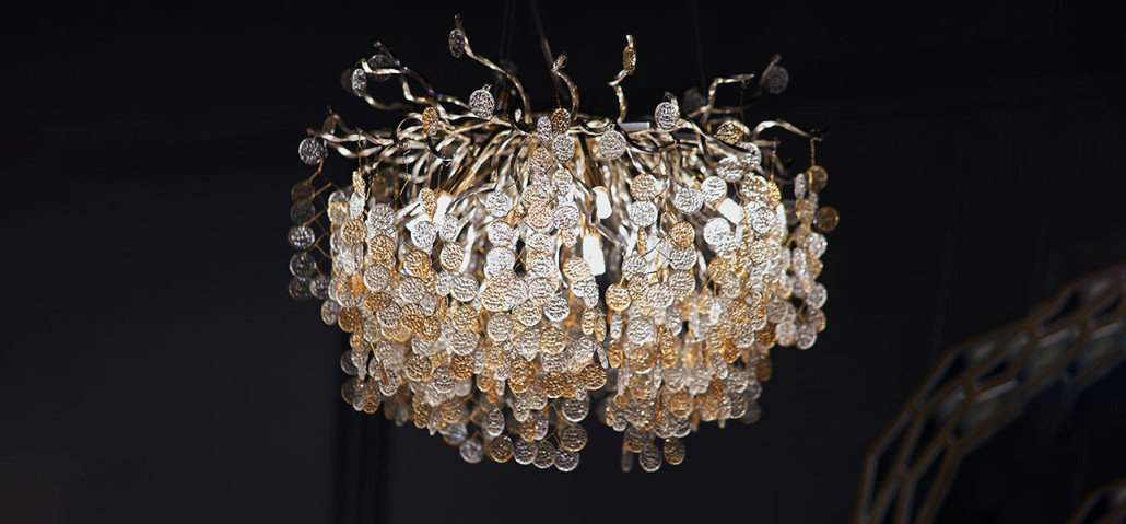 Светильник стеклянный в стиле ART DECO 60 см