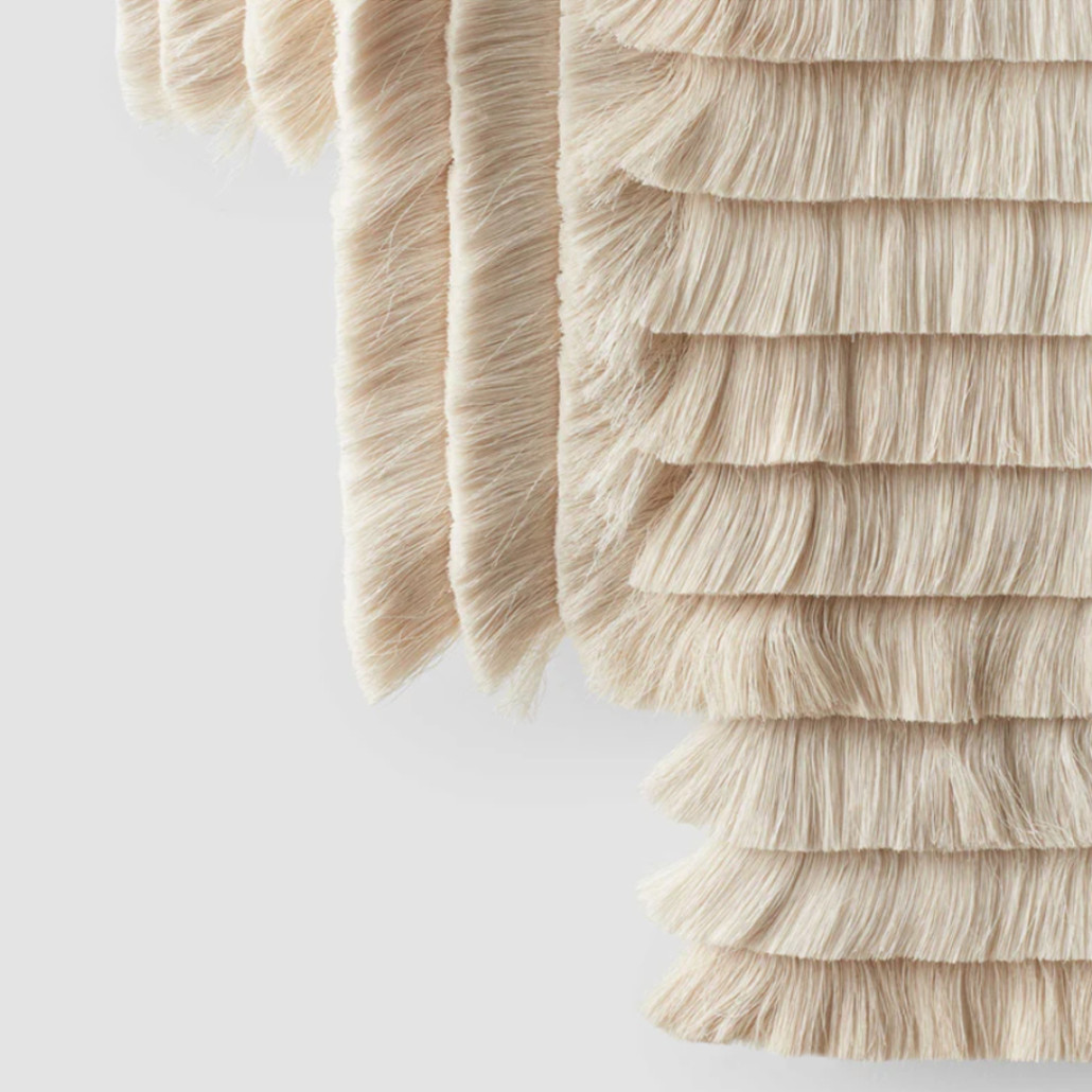 Светло-Бежевое Панно из нитей Palmas Wall Hanging