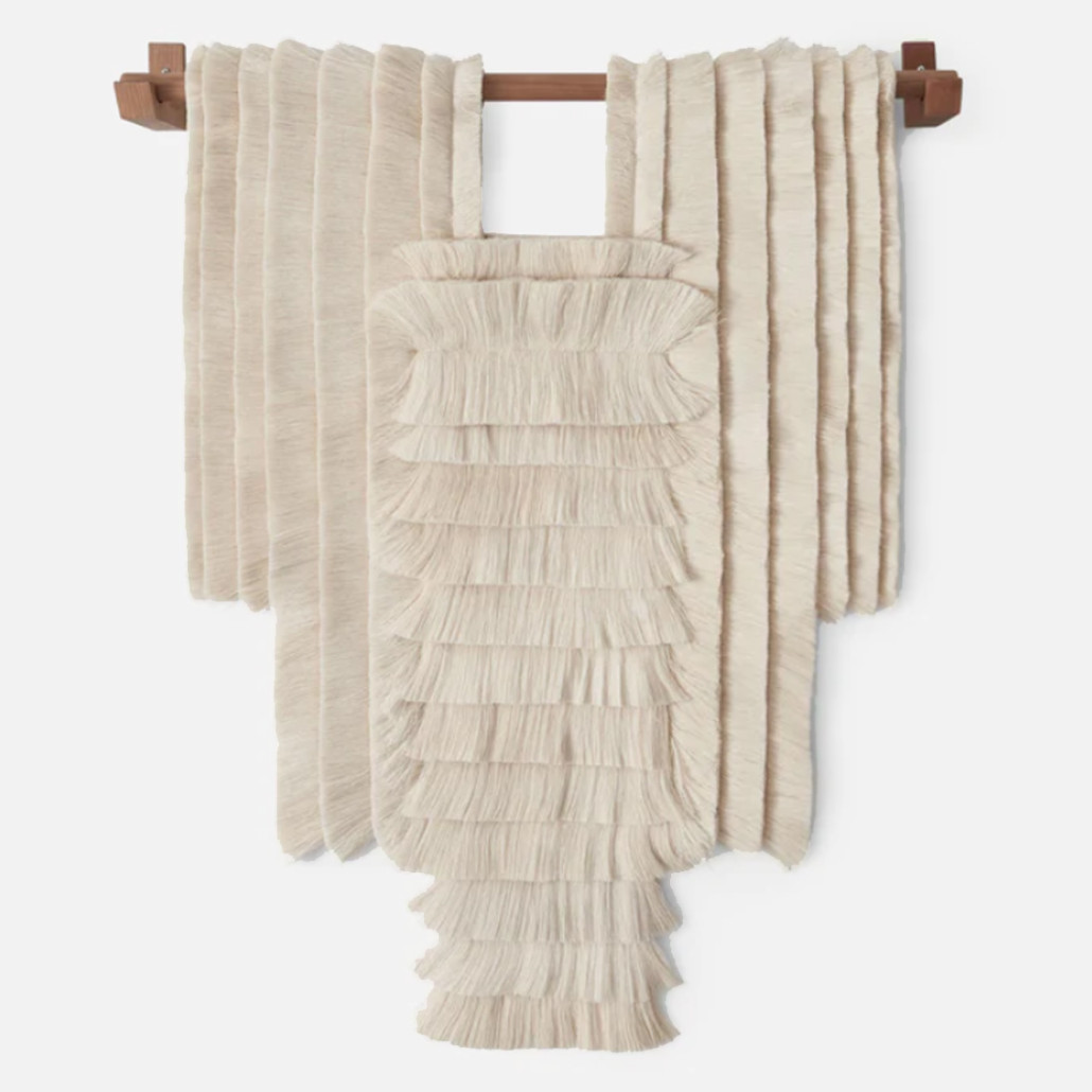 Светло-Бежевое Панно из нитей Palmas Wall Hanging