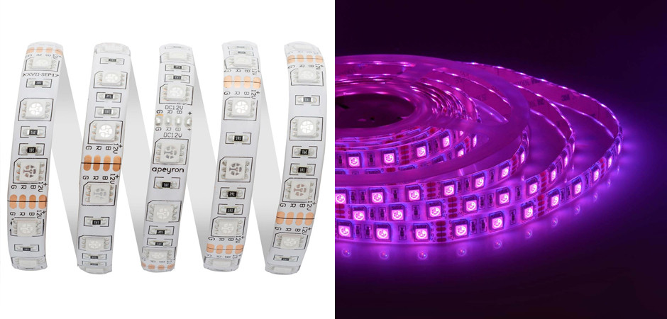 Светодиодная влагозащищенная лента 14,4W/m 60Led/m 5050SMD разноцветная 1M