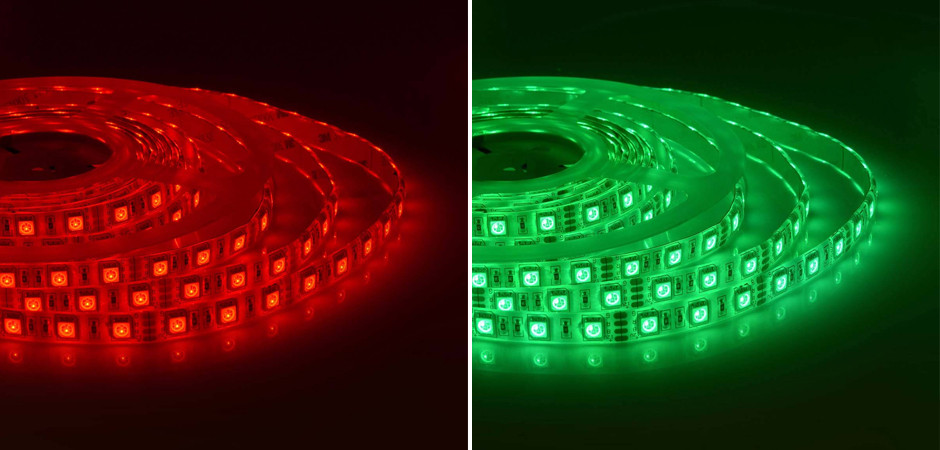 Светодиодная влагозащищенная лента 14,4W/m 60Led/m 5050SMD разноцветная 1M