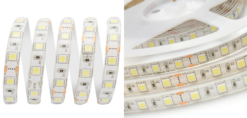 Светодиодная влагозащищенная лента 14,4W/m 60Led/m 5050SMD холодный белый 1M