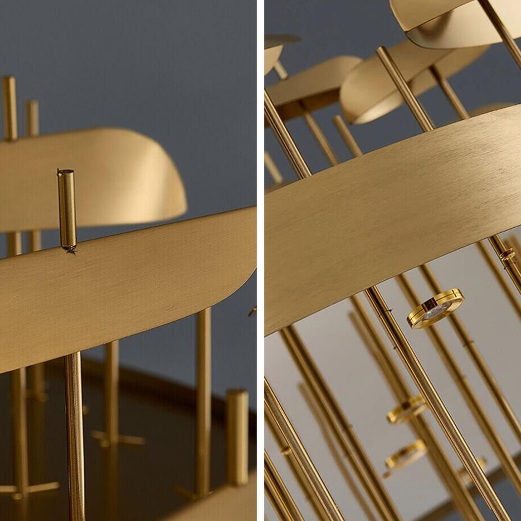 Светодиодная дизайнерская инсталляция ANODINE Perlina Disk Chandelier