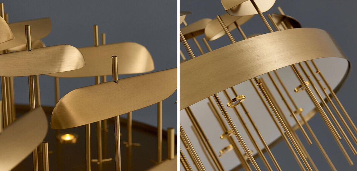 Светодиодная дизайнерская инсталляция ANODINE Perlina Disk Chandelier