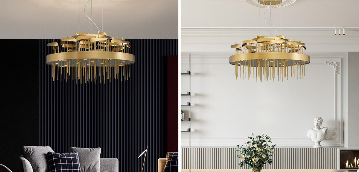 Светодиодная дизайнерская инсталляция ANODINE Perlina Disk Chandelier