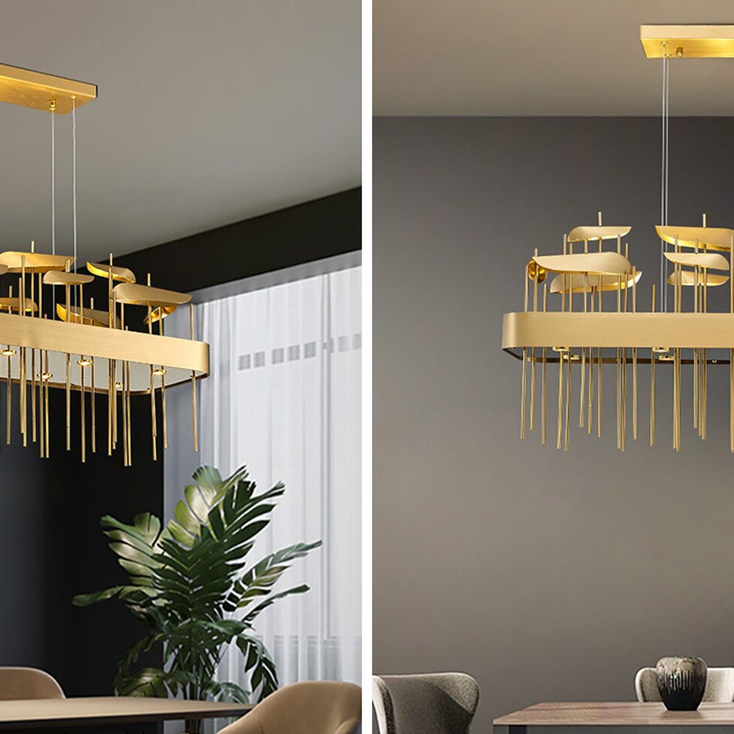 Светодиодная дизайнерская инсталляция ANODINE Perlina Rectangle Chandelier