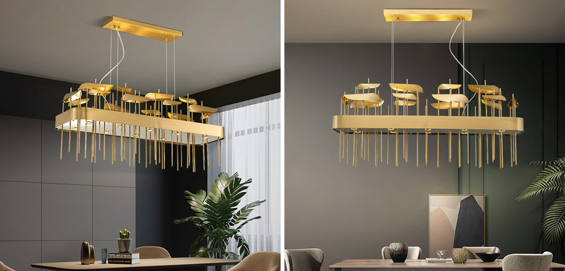 Светодиодная дизайнерская инсталляция ANODINE Perlina Rectangle  Chandelier