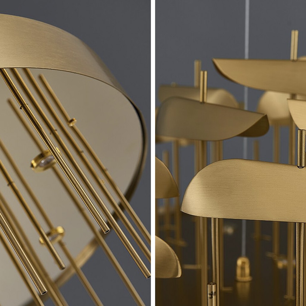 Светодиодная дизайнерская инсталляция ANODINE Perlina Rectangle  Chandelier