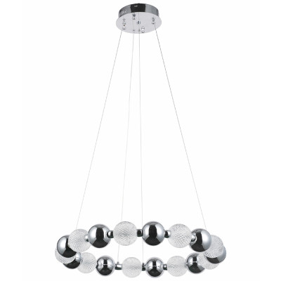 Светодиодная кольцевая люстра Crystal Globule Chrome Chandelier